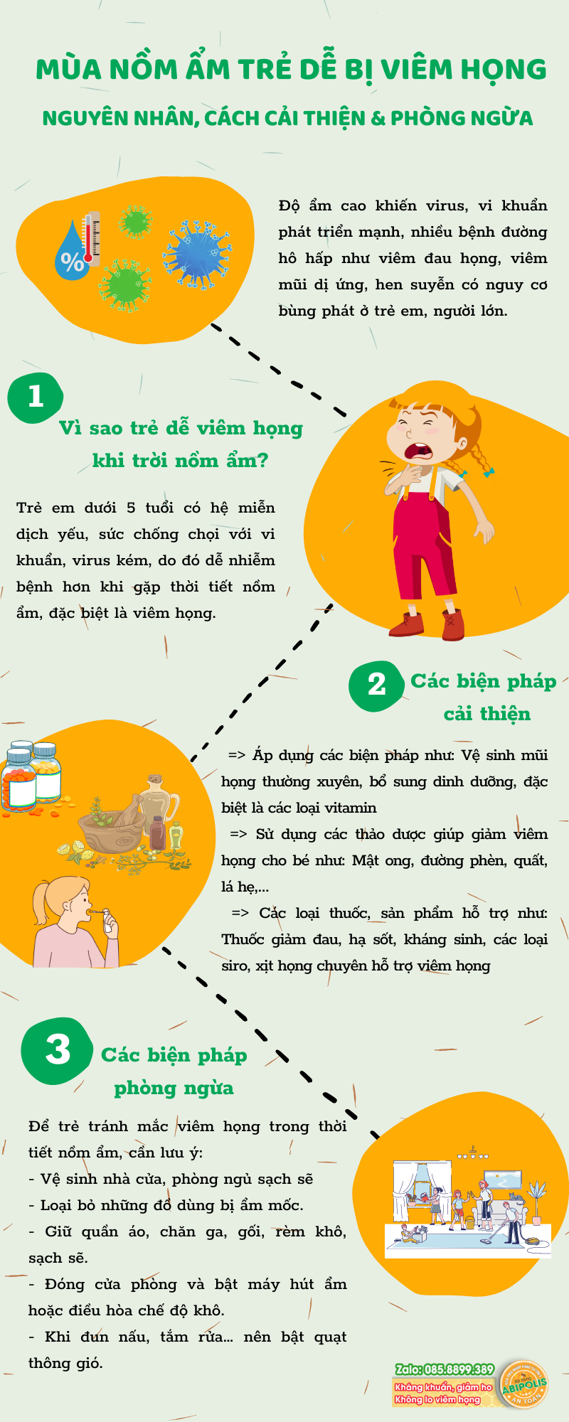 MÙA NỒM ẨM TRẺ DỄ BỊ VIÊM HỌNG: NGUYÊN NHÂN, CÁCH CẢI THIỆN & PHÒNG NGỪA