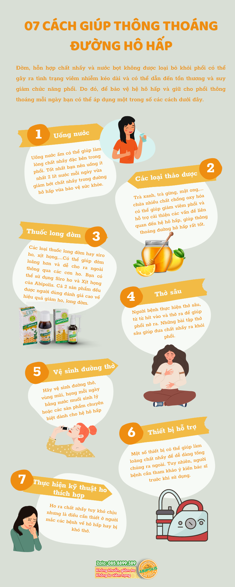 07 CÁCH GIÚP THÔNG THOÁNG ĐƯỜNG HÔ HẤP, GIẢM KHÓ THỞ